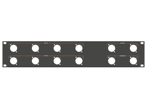 SANTOSOM HARDWARE Rack Panel 2U, printed, 12x D-Size (8+4)
