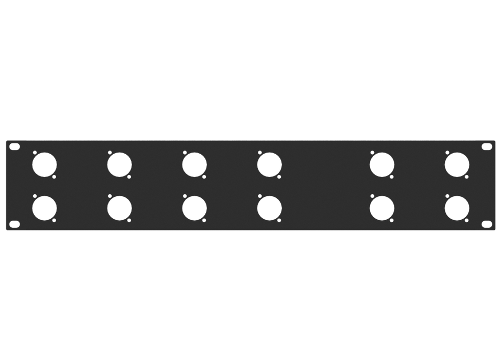 Santosom HARDWARE Rack Panel 1U, 2U, 12 D-Series (8+4)