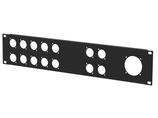 Santosom HARDWARE Rack Panel 2U, 12 D-Series, 1 Socapex