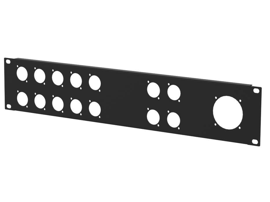 Santosom HARDWARE Rack Panel 2U, 12 D-Series, 1 Socapex