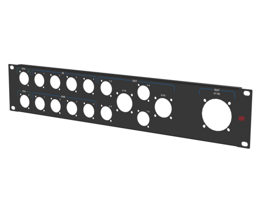 SANTOSOM HARDWARE Rack Panel, 2U 4x IN,2xETH, 4xIN, 4xParallel, Out 1-8