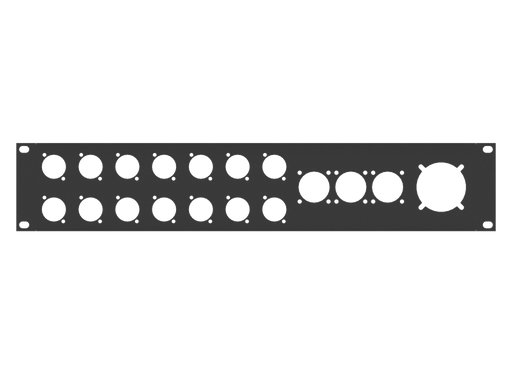 Santosom HARDWARE Rack Panel 2U,14 D-Series, 4 G-Series, 1 LK25