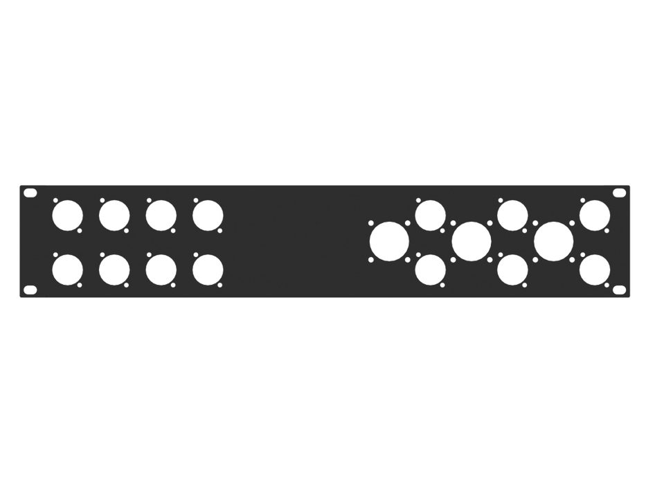 SANTOSOM HARDWARE Rack Panel 2U,14 D-Series, 3 G-Series
