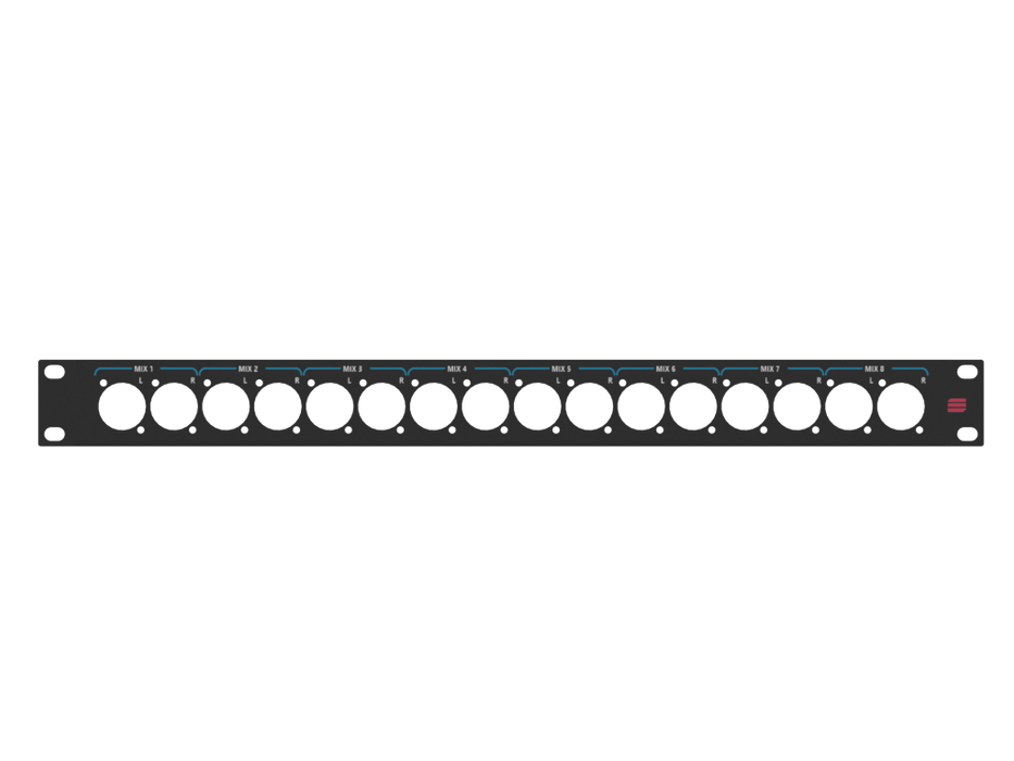 Santosom HARDWARE Rack Panel 1U, MIX 1-8 (L/R)