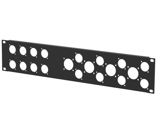 SANTOSOM HARDWARE Rack Panel, 2U 16x D-size 4x G-size