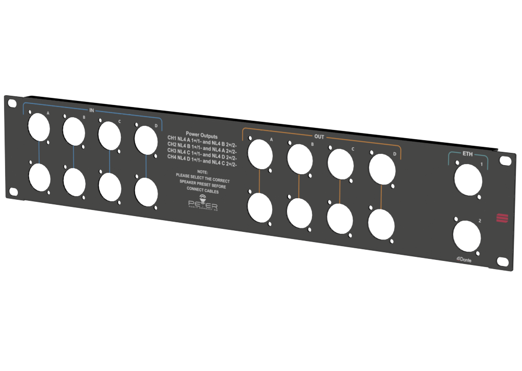 Adam Hall 19" Rack Panel 2U, Nexo NXAMP