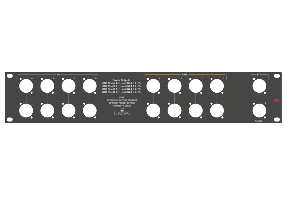 Adam Hall 19" Rack Panel 2U, Nexo NXAMP