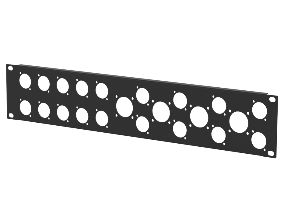 SANTOSOM HARDWARE Rack Panel, 2U 18x D-size 4x G-size