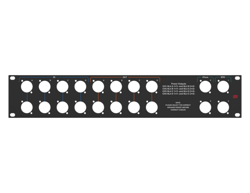 ADAM HALL HARDWARE 19" Rack Panel 2U, Nexo NXAMP/Dante