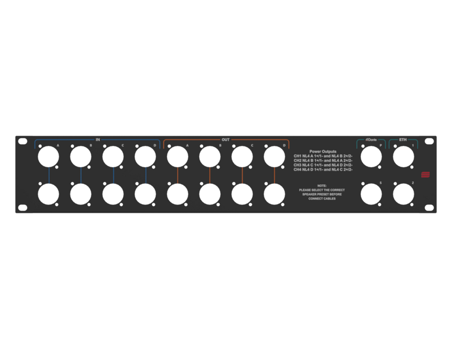 ADAM HALL HARDWARE 19" Rack Panel 2U, Nexo NXAMP/Dante