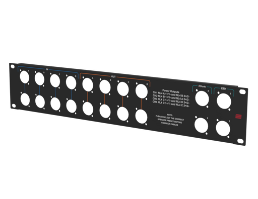 ADAM HALL HARDWARE 19" Rack Panel 2U, Nexo NXAMP/Dante