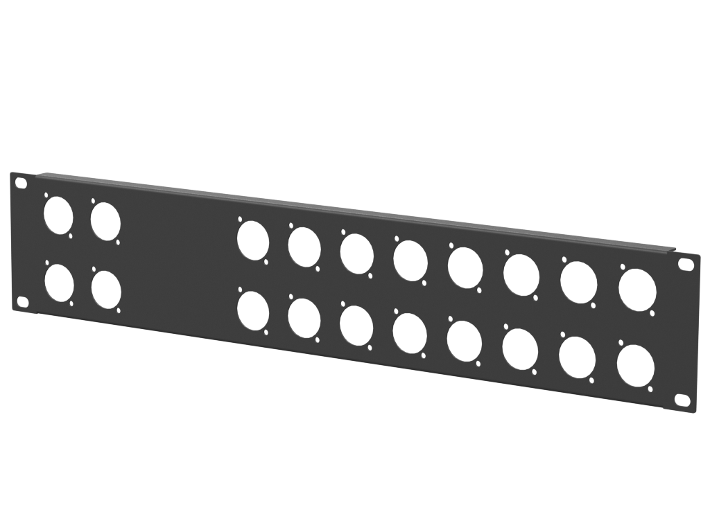Santosom HARDWARE Rack Panel 2U, 20 D-Size (4+16)