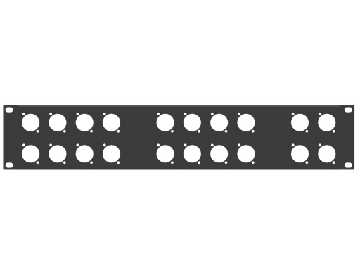 Santosom HARDWARE Rack Panel 2U, 20 D-Size (8+8+4)