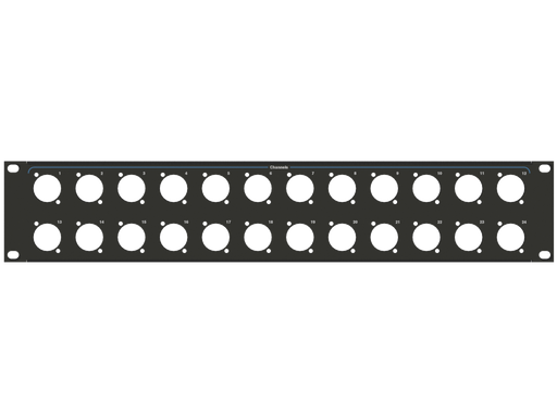 Santosom HARDWARE Rack Panel 2U, 24x D-Size (1-24)