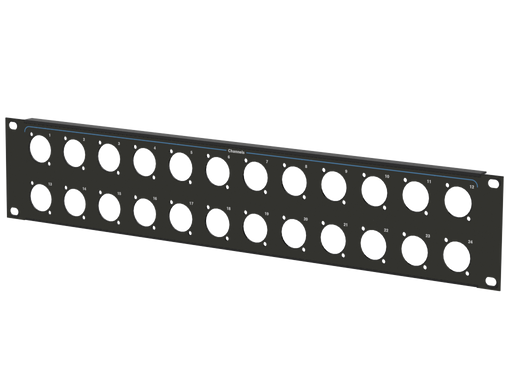 Santosom HARDWARE Rack Panel 2U, 24x D-Size (1-24)