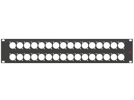 Santosom HARDWARE Rack Panel 2U, 32x D-Size (1-32)