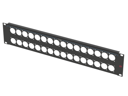 Santosom HARDWARE Rack Panel 2U, 32x D-Size (1-32)