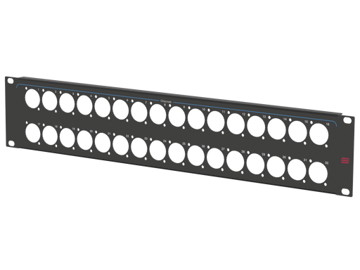 Santosom HARDWARE Rack Panel 2U, 32x D-Size (1-32)