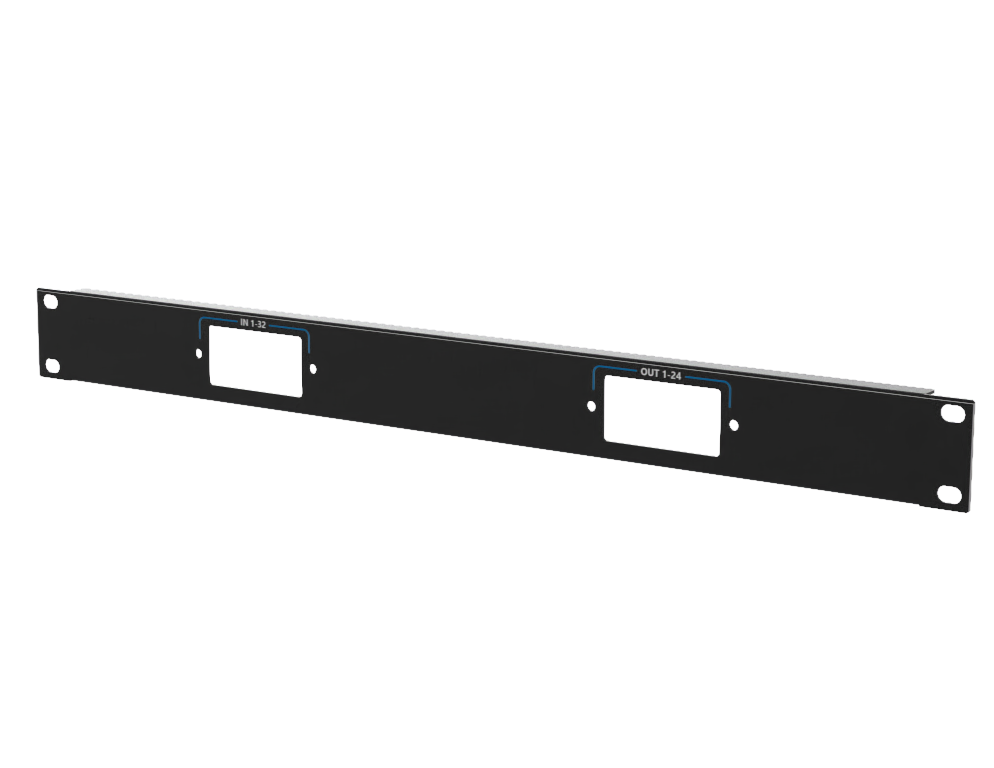 Adam Hall Hardware Painel de Rack 1U, com impressão (IN 1-32, OUT 1-24)