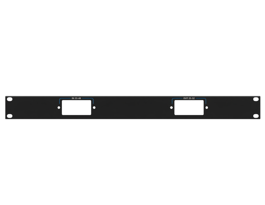 Adam Hall Hardware Painel de Rack 1U, com impressão (IN 33-48, OUT 25-32)