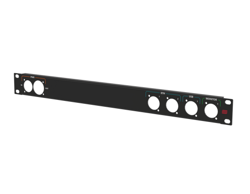Santosom HARDWARE Rack panel 1U, printed, (PWR ETH, USB, MONITOR)