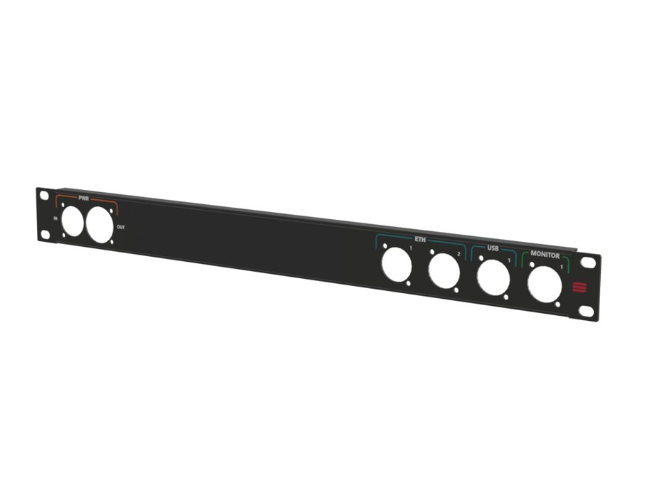 Santosom HARDWARE Rack panel 1U, printed, (PWR ETH, USB, MONITOR)
