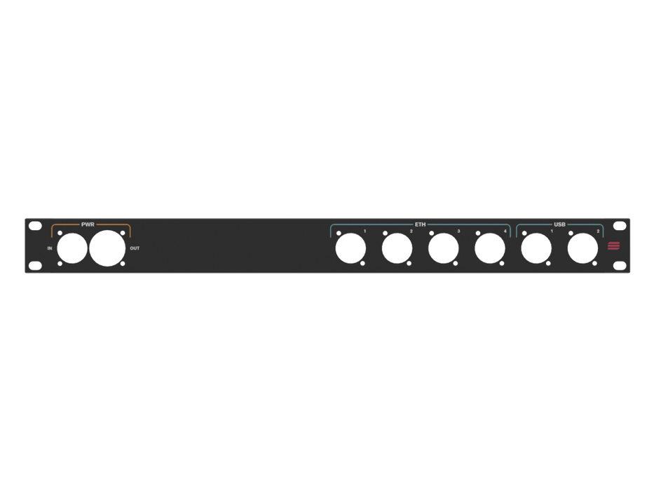 Santosom HARDWARE  Rack Panel 1U, printed, (PWR, ETH, USB)