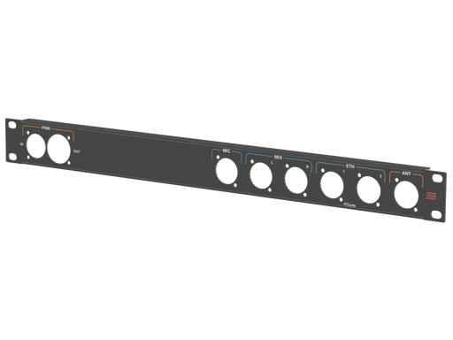 Santosom HARDWARE Rack Panel 1U, printed, (PWR, MIC + MIX, ETH, ANT)