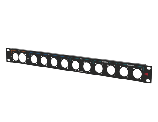 Santosom HARDWARE Rack Panel 1U, printed, True1 in/out, D-Size (PWR, MIC 1-4,