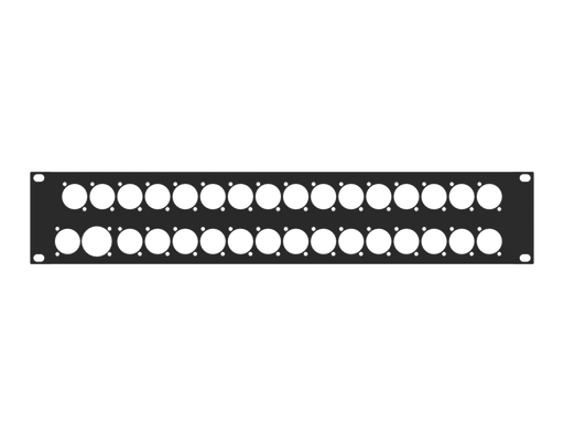 Santosom HARDWARE Rack Panel 2U, 1x True1 in-out, 30x D-Series