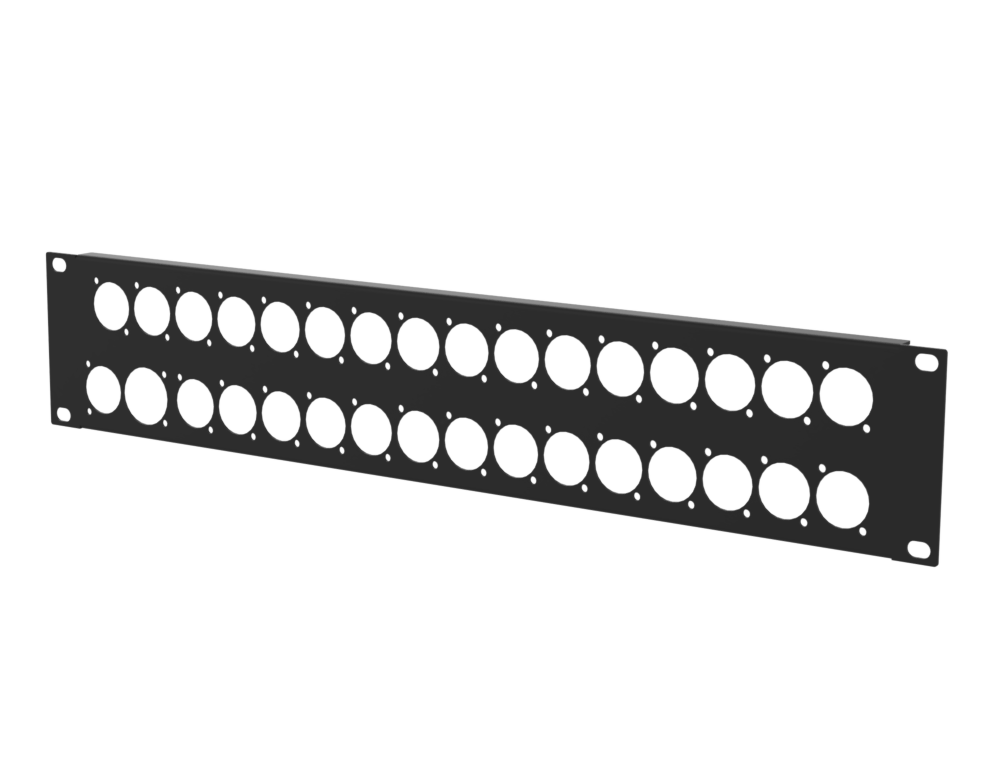 Santosom HARDWARE Rack Panel 2U, 1x True1 in-out, 30x D-Series