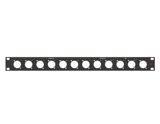 Santosom HARDWARE Painel de Rack impresso 1U, (7x HDMI, 2x GENLOCK, 2x SDI)