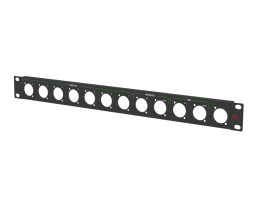 Santosom HARDWARE Painel de Rack impresso 1U, (7x HDMI, 2x GENLOCK, 2x SDI)