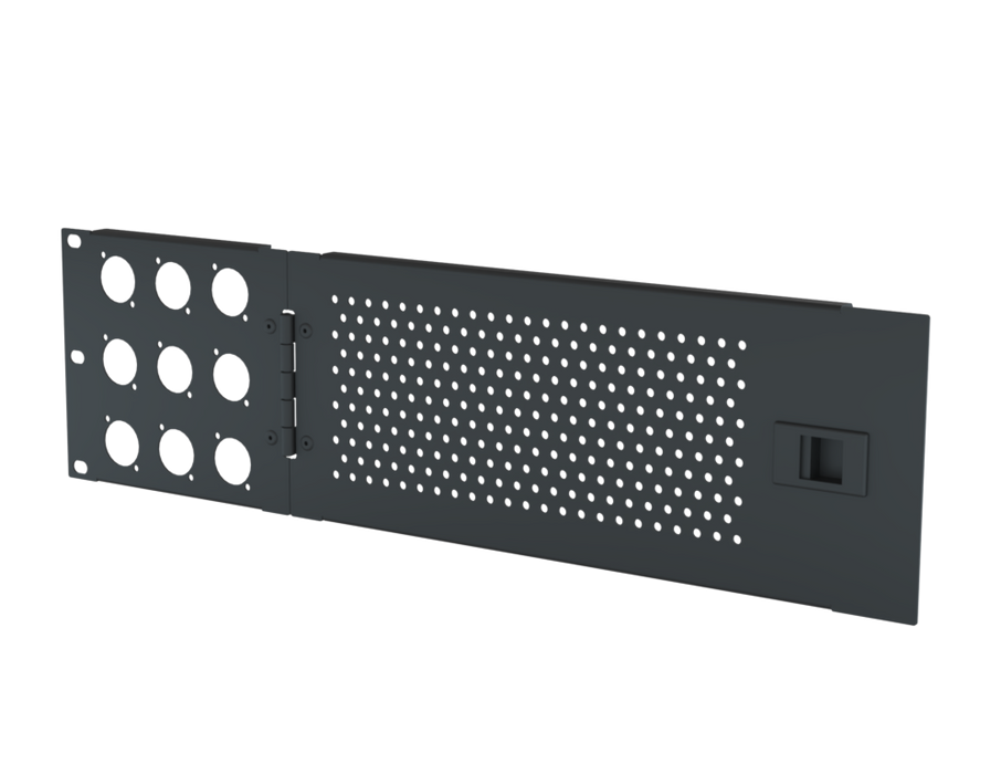 SANTOSOM HARDWARE 3U Vent door with mounting holes, 9x D-Size
