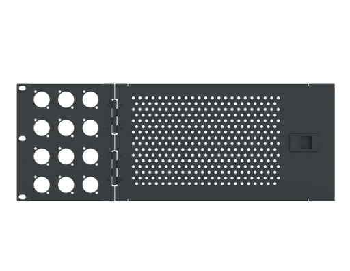 SANTOSOM HARDWARE 4U Vent door with mounting holes, 12x D-Size