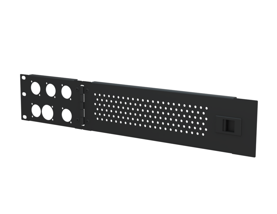 SANTOSOM HARDWARE 2U Vent door with mounting holes, 1x Tru1, 4x D-Size