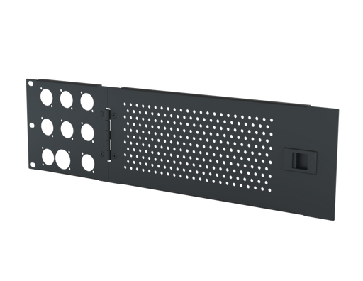 SANTOSOM HARDWARE 3U Vent door with mounting holes, 1x Tru1, 7x D-Size