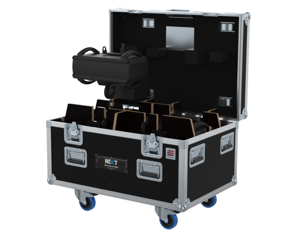 SANTOSOM Rigging Flight case PRO, 2x Next NSL2.5 Stage Lift 250Kg