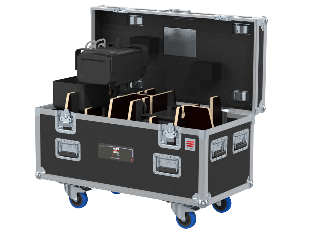 Santosom Rigging Flight case PRO, 2x EXE-Rise D8+ 198Kg MF Compact