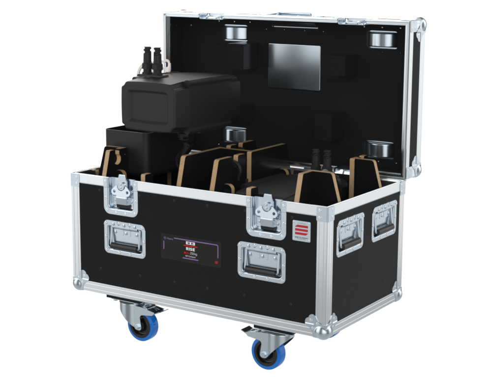 Santosom Rigging Flight case PRO, 2x EXE-Rise D8+ 250kg MF Compact