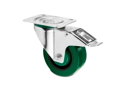 Adam Hall Hardware  Swivel Castor Ø100mm Heavy Duty with Green Wheel 160kg