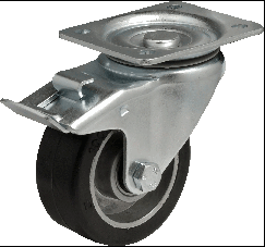 Adam Hall Hardware Colson, Swivel Castor Ø100mm 200kg, Double Break