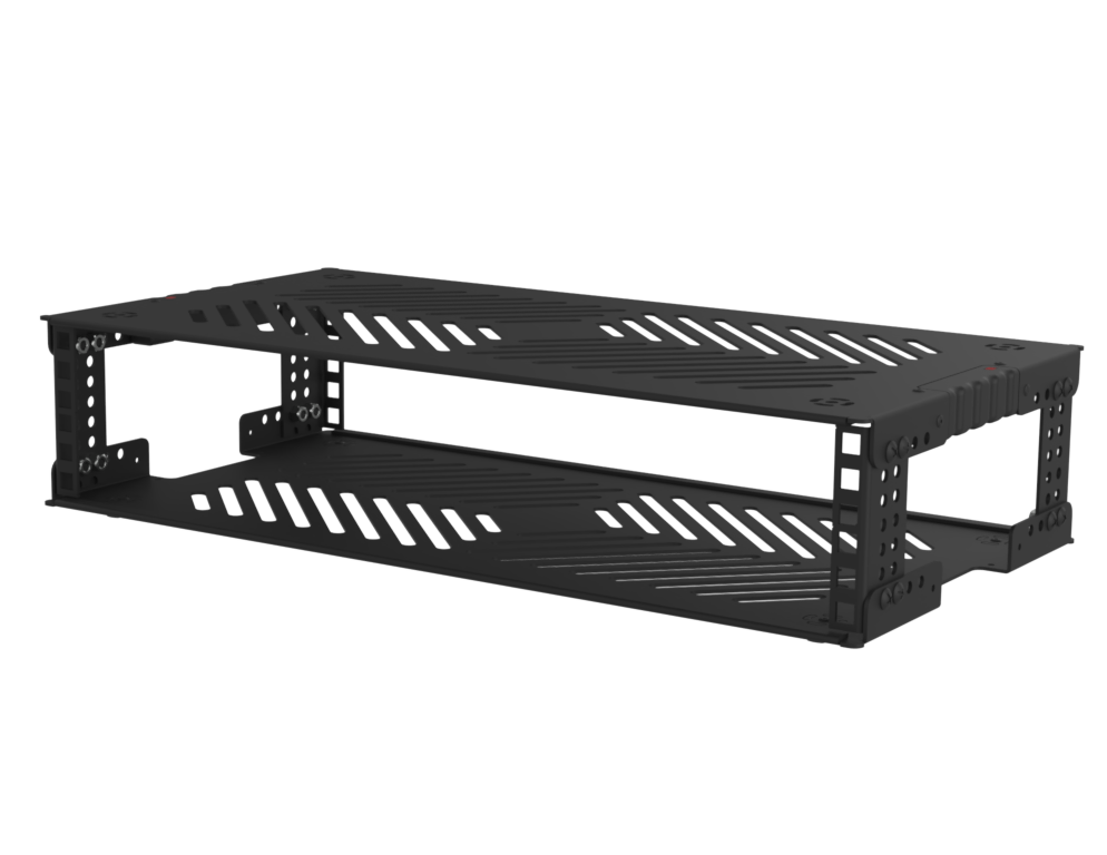 SANTOSOM 19" 19" Rack Sleeve Metal, 2U 250mm