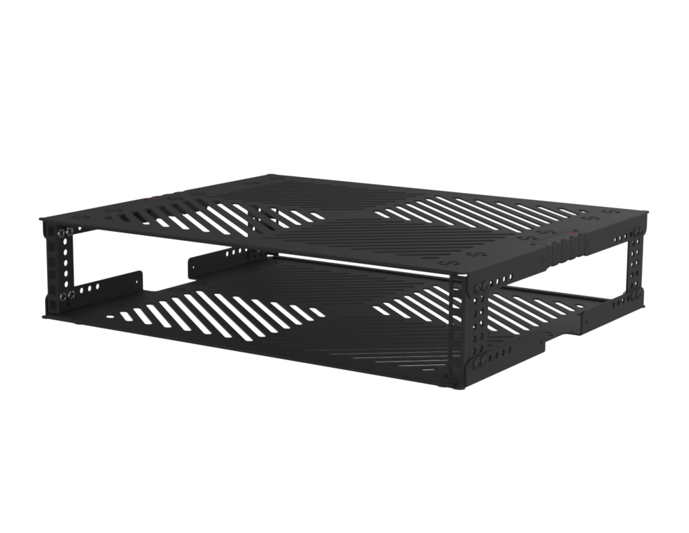 SANTOSOM 19" 19" Rack Sleeve Metal, 2U 400mm