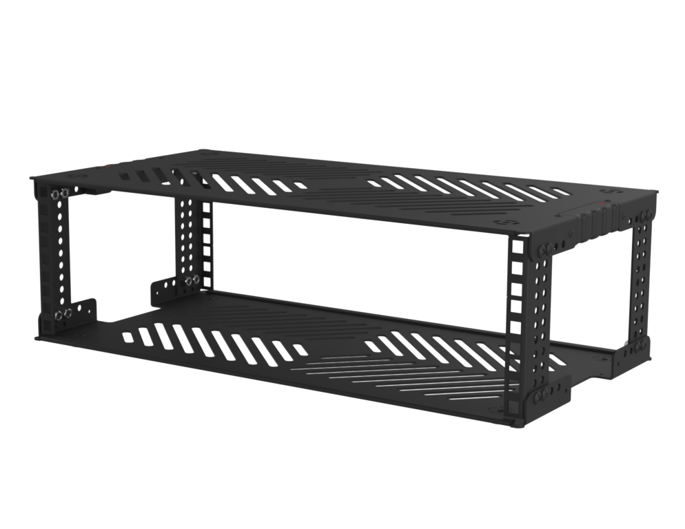 SANTOSOM 19" 19" Rack Sleeve Metal, 3U 250mm