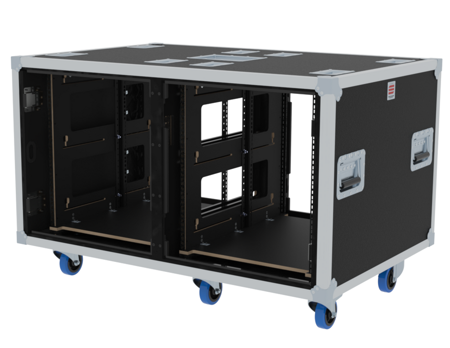 Santosom Rack Double Side Sliding-Rack, 12+12U 640-ARS