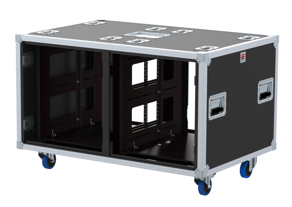 Santosom Rack Double Side Sliding-Rack, 14+14U 640-ARS