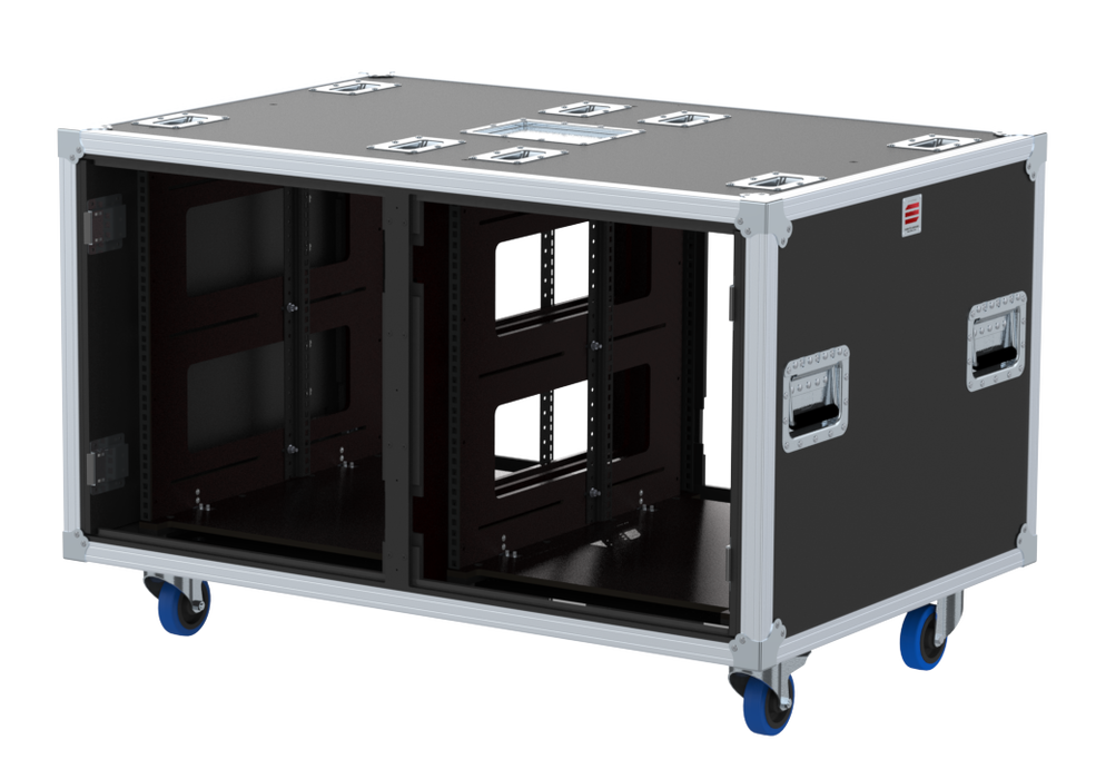 Santosom Rack Double Side Sliding-Rack, 14+14U 640-ARS