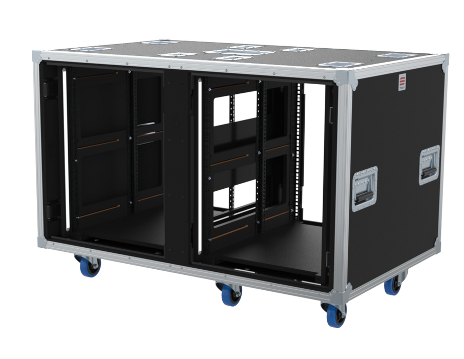 Santosom 19" Rack Double Side Sliding, 14+14U 640-ARR w/ light