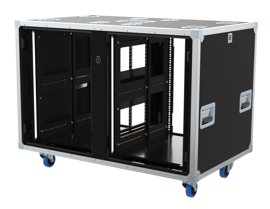 Santosom 19" Rack Double Side Sliding, 16+16U 640-ARR w/ light